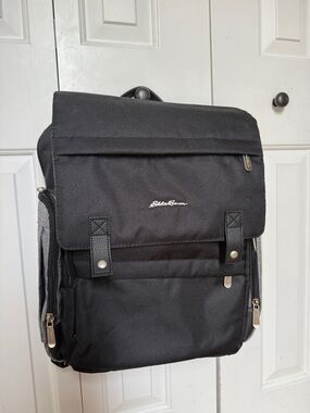 NWOT Eddie Bauer Cascade Sport Backpack Diaper Bag, Black